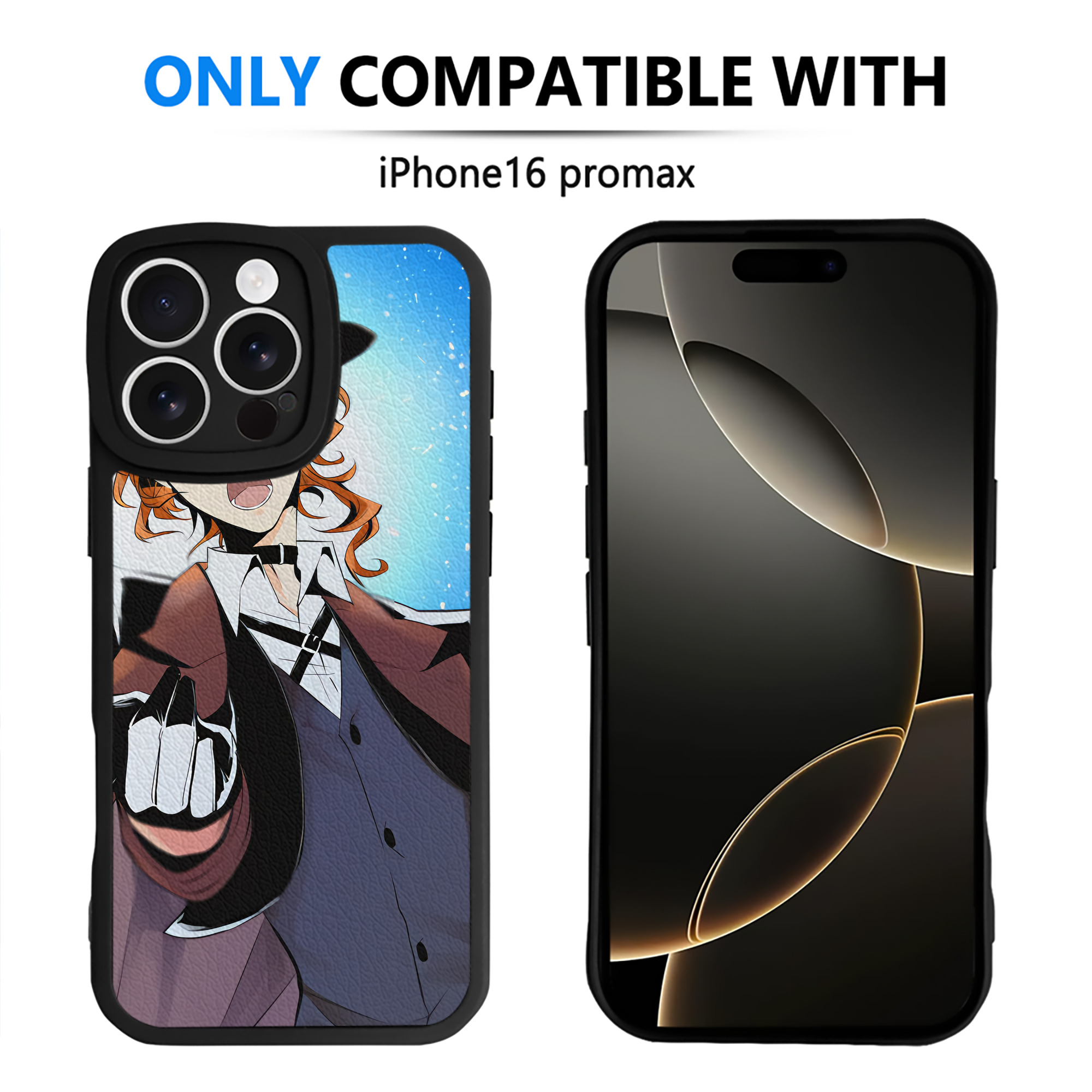 （画像用） 文豪ストレイドッグス Bungo Stray Dogs 【iPhone 16シリーズ対応】シリコンスマホケース（レザー調） 材質：シリコン